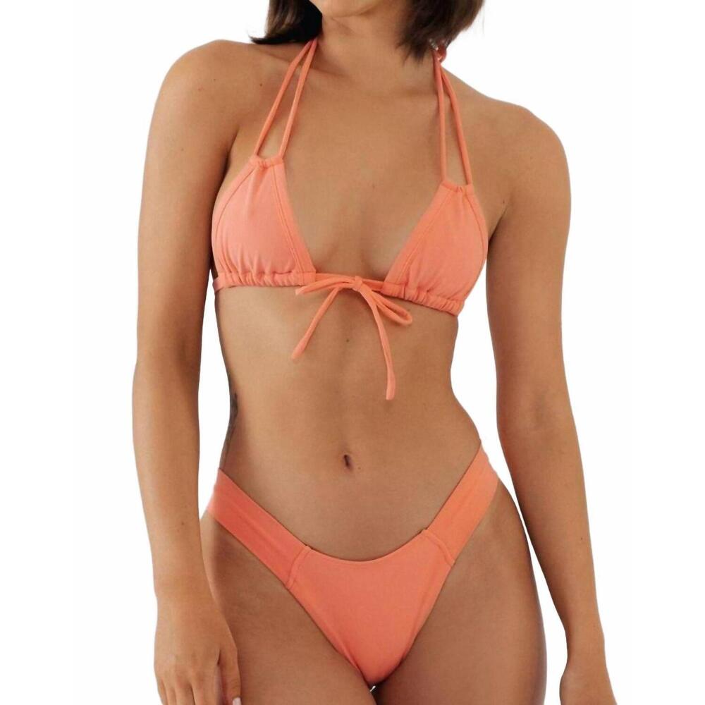 NEW MONTCE added coverage uno bikini bottom in coral